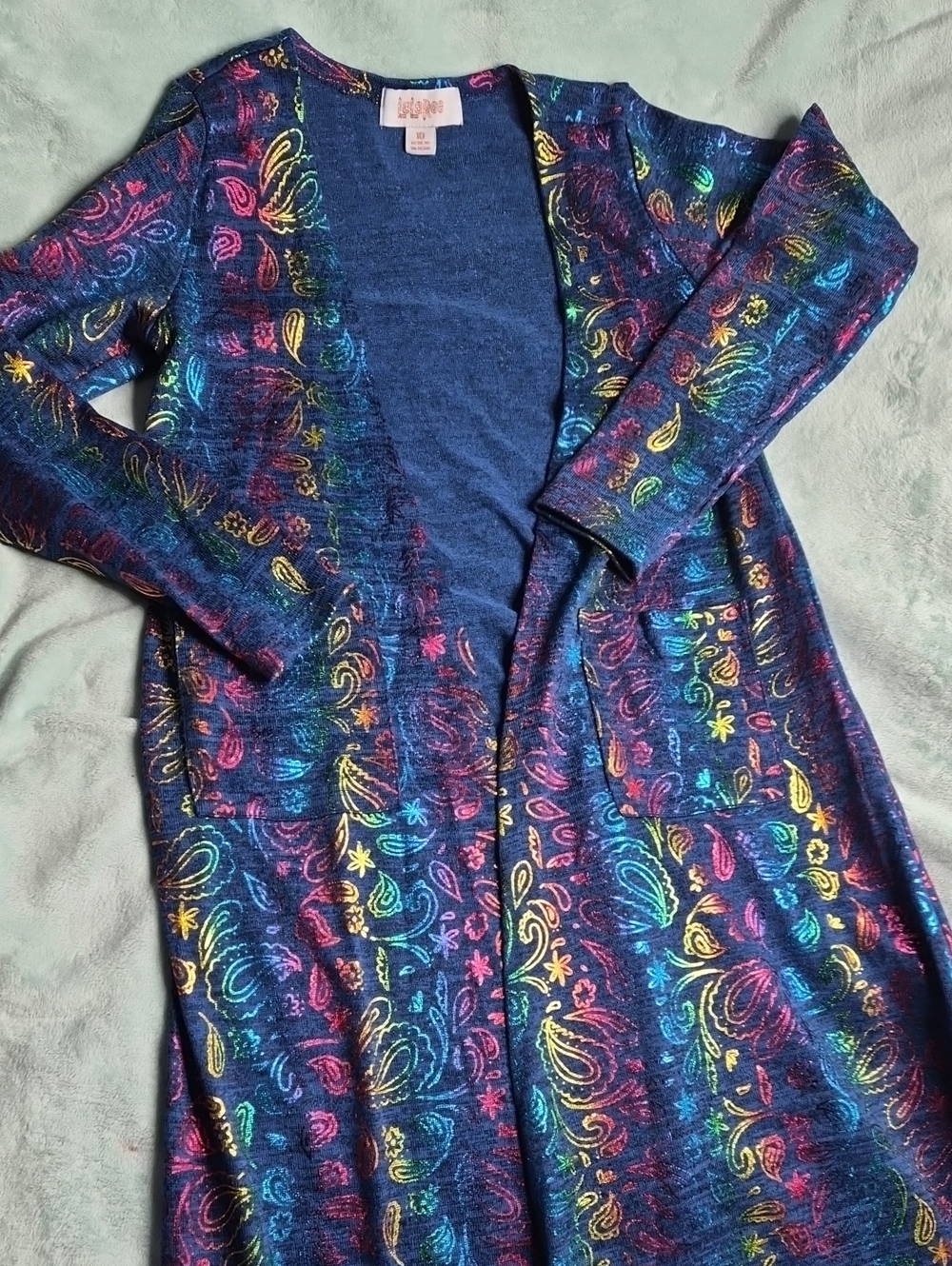 LuLaRoe Elegent Kids Sariah Rainbow Colorful Paisley